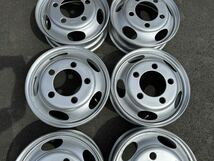 送料無料　三菱キャンター　ふそう　2トン　3トン TOPY　DUA 17.5×5.25 115-8TC 5穴　スチールホイール　　両面再塗装　6本セット_画像4