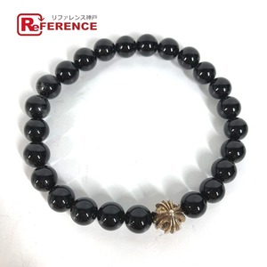 CHROME HEARTS クロムハーツ BEAD CH クロスボール ビード アクセサリー バングル ブレスレット ブラック メンズ【中古】