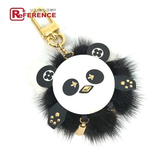  unused LOUIS VUITTON Louis Vuitton M63094porutokre wild Panda bag charm animal fur key holder black [ used ]