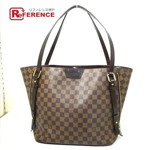 LOUIS VUITTON ルイヴィトン N41108 カバ・リヴィントン ダミエ トートバッグ ショルダーバッグ エベヌ ブラウン レディース【中古】