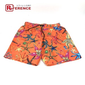  unused VERSACE Versace total pattern swim wear short pants shorts bottoms apparel swimsuit orange men's [ used ]