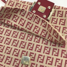 FENDI フェンディ 8BT075 ズッカ FF柄 ポシェット 斜めかけショルダーバッグ /レザー /レッド_画像7