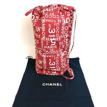 CHANEL シャネル バイシーライン 巾着 肩掛け ショルダーバッグ キャンバス レッド レディース【中古】_画像10