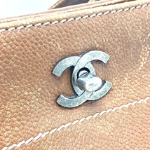 CHANEL シャネル CC ココマーク ヴィンテージ ハンドバッグ ファッション小物 トートバッグ キャビアスキン ブラウン レディース【中古】_画像5