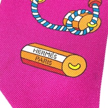 美品 HERMES エルメス ツィリー ツイリー バンドースカーフ スカーフ ピンク レディース【中古】_画像3