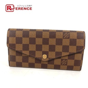 未使用 LOUIS VUITTON ルイヴィトン N63209 ポルトフォイユ・サラ ダミエ 長財布 ローズバレリーヌ ブラウン レディース【中古】