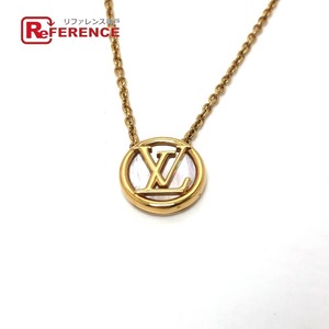 LOUIS VUITTON Louis Vuitton M80259kolieL TO V подвеска аксессуары колье mother ob жемчуг Circle Logo [ б/у ]