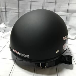 A2 ハーフヘルメット　リード工業　フリーサイズ　ブラック 【良品】 バイクヘルメット　D‘LOOSE D-355 LEAD 125cc以下　黒　つや消し