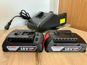 ★ボッシュ BOSCH GBA 18V 2.0Ah 2個 充電器　GAL 18V-40　Professional 美品★