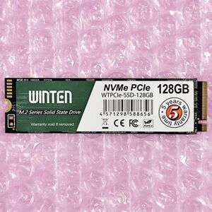 【使用0時間/正常判定】WINTEN NVMe M.2 SSD 128GB / WTPCIe-SSD-128GB