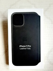 apple 純正iPhone11pro　レザーフォリオケース　ブラック