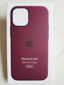 アップル純正 iphone12mini シリコンケース　プラム