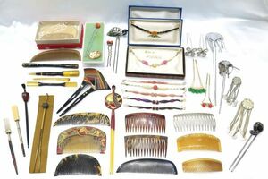 * kimono small articles * period thing . summarize goods . ornamental hairpin feather woven cord lacqering mother-of-pearl .. author . have Junk have various present condition goods used details unknown long-term keeping goods 