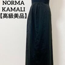 【高級美品】ノーマカムリ ナイロンロングスカート ブラック　Mサイズ_画像1