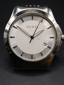 ★GUCCI/グッチ　Gタイムレス　メンズ腕時計　クォーツ　電池交換済み　126.4 0415NA