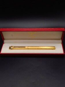 ★Cartier/カルティエ　ボールペン　ゴールドカラー　キャップ式　0429SA