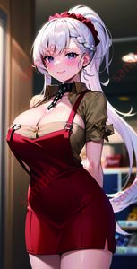 【1円スタート】プレイマット　制服 美少女 コスプレ 女子学生 ビキニ 巨乳　同人　ベルファスト Azur Lane 　Ｚ037-72