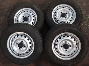 中古　ダイハツハイゼット　S321系　純正 タイヤホイール4本セット　145/80R12 80/78N　ヨコハマブルーアースバン　RY55 22年製　5ミリ