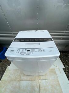 #10 アクア 全自動電気洗濯機 AQW-S4MBK 2022年製 4.5kg ホワイト