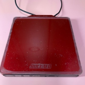 BUFFALO BDXL対応 USB2.0用ポータブルBlu-rayドライブ Wケーブル収納タイプ レッド BRXL-PC6VU2-RDC（ジャンク品）の画像2