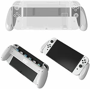 Uniraku Nintendo Switch 有機ELモデル専用グリップ 携帯モードで操作性アップハンドル 人間工学に基づいてデ