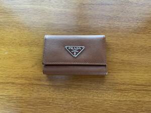  Prada 6 ream key case PRADA triangle Logo triangle Logo 