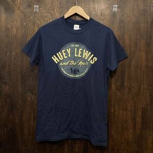 Huey Lewis ヒューイルイス バンドT Tシャツ 紺 ツアーT 2017年ツアー ロックT