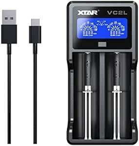 18650充電器セット XTAR VC2L 電池充電器 単3 単4 ニッケル水素 ニカド充電池 14500 18650 26650