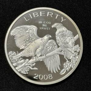 アメリカ 1オンス 銀貨 純銀 ドナルド J トランプ大統領 ホワイトハウス 銀メダル 横 の画像1