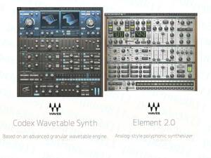  стандартный товар WAVES Codex Wavetable Synth / element 2.0 Analog-style polyphonic synthesizer загрузка версия не использовался Mac/Win