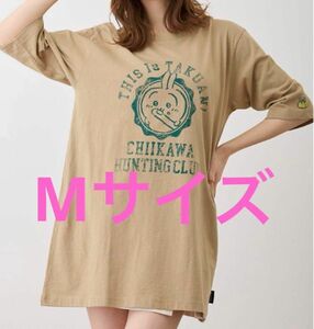 ちいかわ　ワンピTシャツ うさぎ　半袖 プリントTシャツ カレッジ風　たくあん　Mサイズ