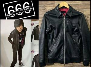 666.book@hiroto have on sheepskin Rider's black black maniyonz leather jacket leather Single Rider's 