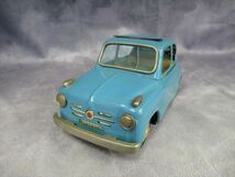 当時物 萬代屋 バンダイ サンルーフ コンバーチブル FIAT 600 フィアット 赤箱 ブリキ 自動車 旧車 日本製_画像7