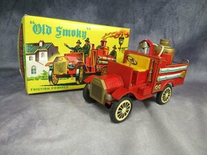 当時物 極美品 sss製 old smoky 消防車 ブリキ 自動車 旧車 日本製