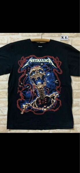 メタリカ　Tシャツ　XLサイズ　スカル 管2777 Metallica ロックバンド