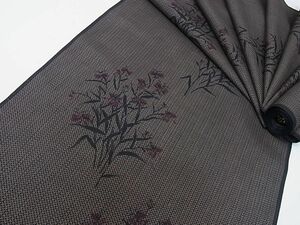 [ Sakura flower ] summer Ooshima cloth put on shaku . flower writing silk #504