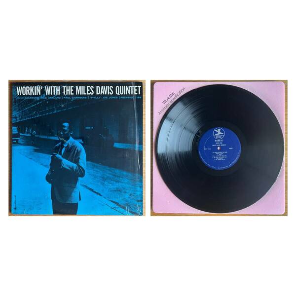 紺ラベル MILES DAVIS QUINTET Workin' With US LP IN SHRINK BLUE LABEL 1968 PRESTIGE