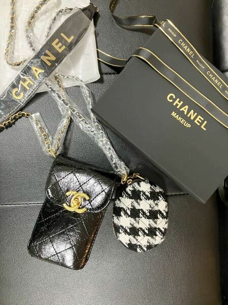 新品　CHANEL シャネル　ノベルティ ショルダーバッグ　スマホポーチ　 コインケース