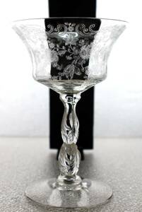 374◆検 オールド バカラ グラス ）ケンブリッジ Cambridge　シャンテリィー モデル ワイン カクテル グラス◆アンティーク グラス 