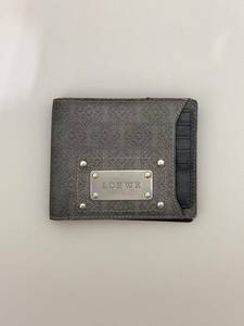 1 jpy start![ rare goods ]LOEWE Loewe purse wallet compact original leather coin case card holder folding in half 