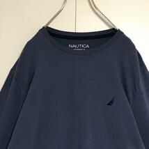 【くすみカラー】ノーティカ 刺繍ロゴ入り長袖Tシャツ　シンプル　H834_画像4