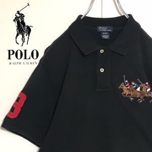 [ трудно найти ] Polo bai Ralph Lauren цвет po колено вышивка ввод рубашка-поло H900