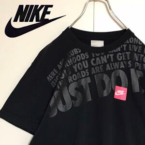 【希少】ナイキ　JUST DO IT. プリントTシャツ ブラック　H892