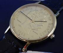 ★TISSOT ティソ コインウォッチ ゴールド文字盤 KALAKAUA I KING OF HAWAII 電池なし_画像3