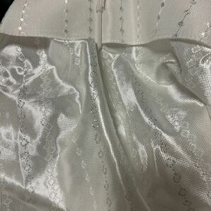未使用 刺繍 遮熱・ミラーレースカーテン(シズク ホワイト 100X108X2)の画像4