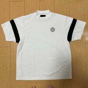 ブリーフィング ゴルフ モックネックシャツ メンズM 半袖Tシャツ ホワイト メンズ