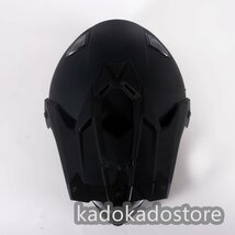 バイクヘルメット オフロード シールド付き バイザー フェイスヘルメット ダブルシールド オフロードヘルメット ECE/DOT艶有り黒_画像5