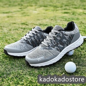  new goods * golf shoes men's Fit feeling sport shoes new goods sneakers wide width sport shoes spike less light weight water-repellent elasticity . camouflage pattern 24.5-27.5
