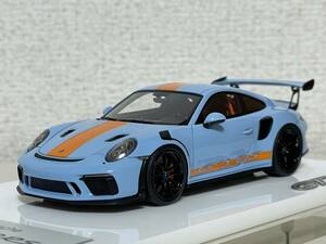  shop special order make-up 1/43 Porsche 911 GT3 RS gulf blue