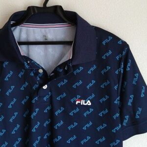 美品 FILA GOLF フィラゴルフ 吸汗速乾 ストレッチ ネイビー ポロシャツ COOL